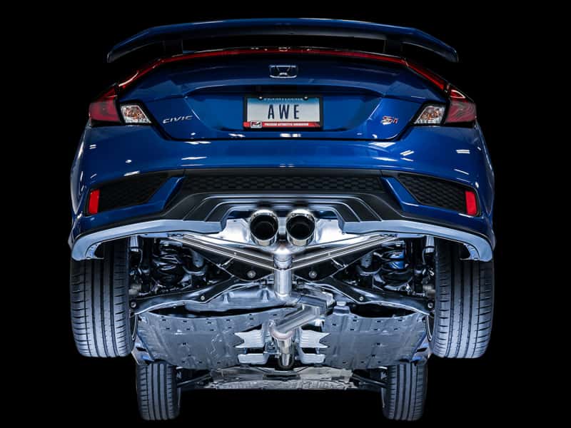 AWE Tuning — AWE Tuning 2016+ Honda Civic Si Track Edition Exhaust w/Front Pipe & Dual Chrome Silver Tips
Track Exhaust - view 8