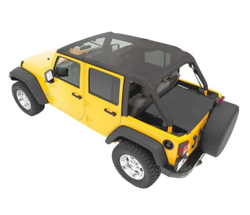 Bestop — Bestop 10-18 Jeep Wrangler JK 4-Door Header Safari Cable Style Bikini (Mesh)
Safari Cable Bikini - view 1