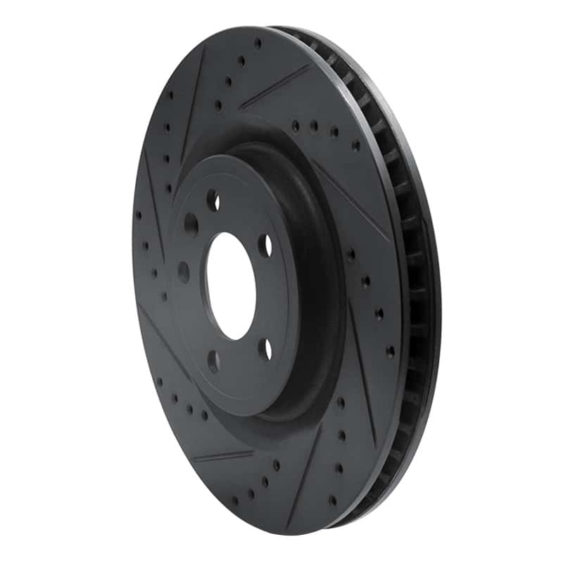 R1 Concepts — R1 11-14 Ford Mustang Front Left Drilled & Slotted Black Brake Rotor
R1 Brake Rotor Drill - view 2