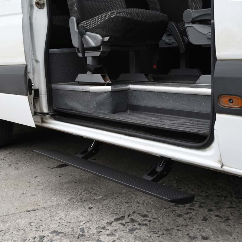 Go Rhino — RealTruck 13-18 Mercedes-Benz Sprinter 25/3500 Van 3dr VoltStep Electric Running Board Kit - Tex Blk
VoltStep Elec. Board - view 3