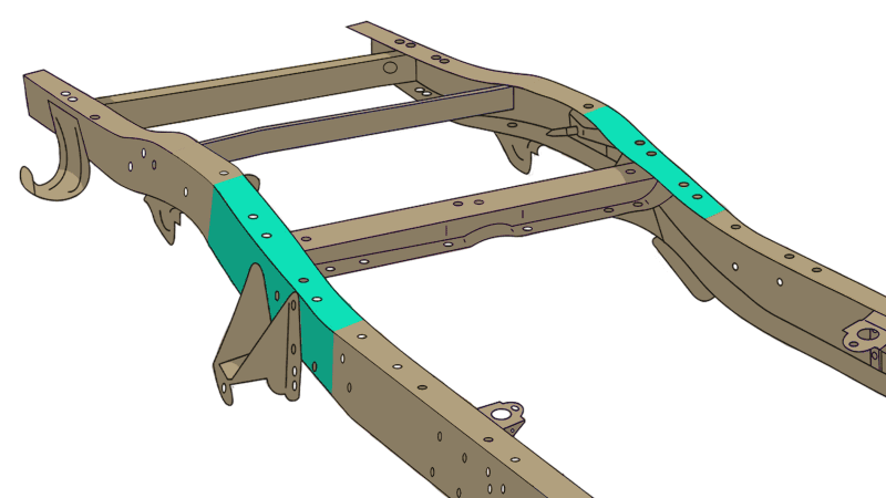 RustBuster — Rust Buster 73-87 Chevy K10/K20 Leaf Spring Frame Repair Kit - Left - view 2