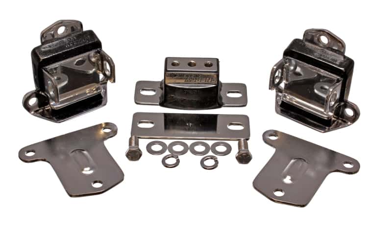Energy Suspension — Energy Suspension 67-72 Chevrolet Camaro Black Motor and Transmission Mounts; Chrome Finish
Mtr/TransMntSet - view 3