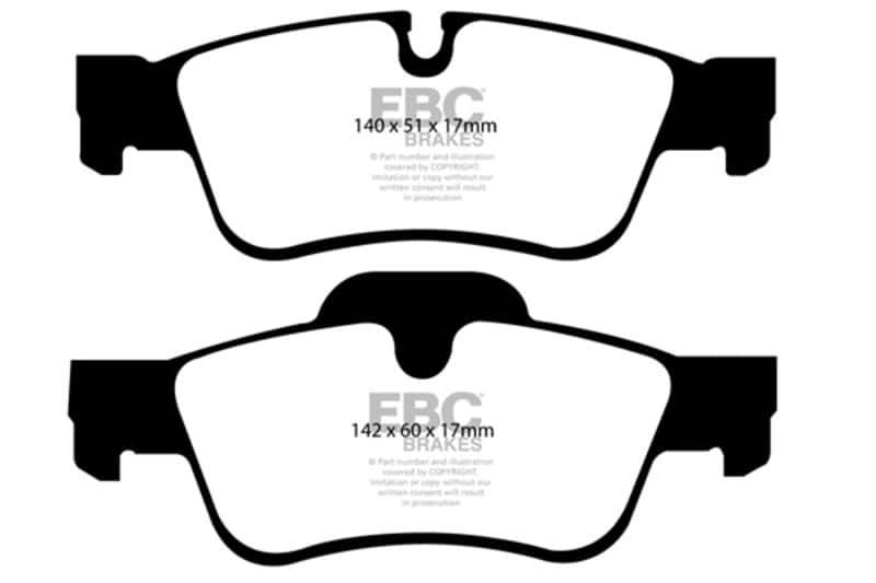 EBC — EBC 05-06 Mercedes-Benz G55 AMG 5.4 Supercharged Ultimax2 Rear Brake Pads
Disc Brake Pad - view 1