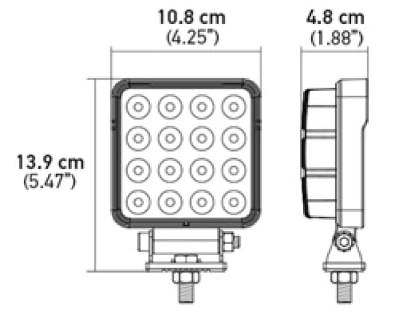 Hella — Hella ValueFit Work Light 4SQ 2.0 LED MV LR LT
Work lamp LED Blstr - view 8