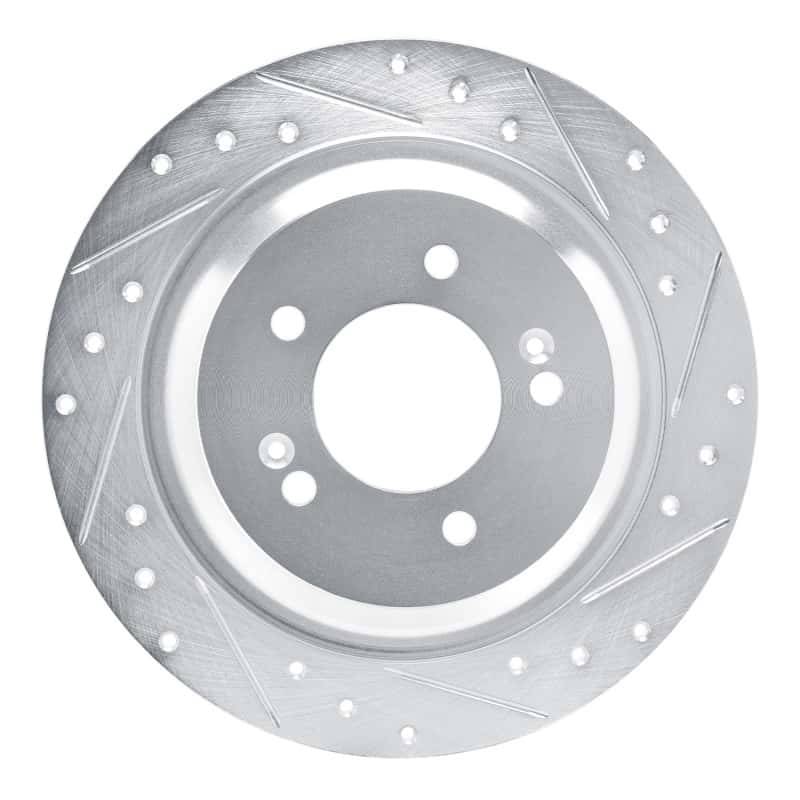 R1 Concepts — R1 2021-2025 Hyundai Tucson Rear Right Drilled & Slotted Silver Brake Rotor
R1 Brake Rotor Drill - view 1