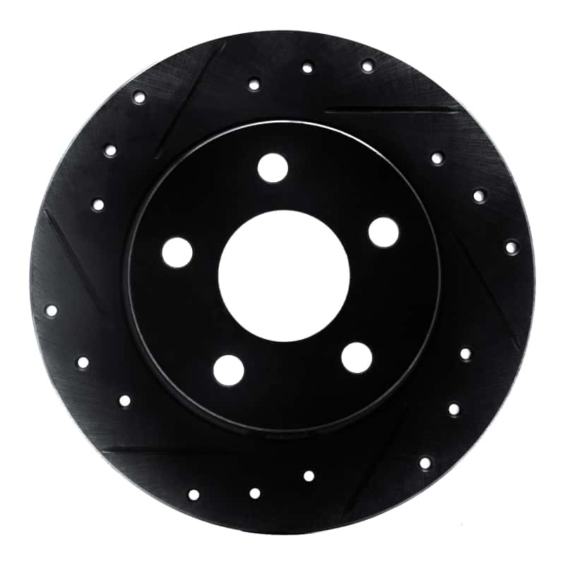 R1 Concepts — R1 93-05 Ford Taurus SHO Rear Left Drilled & Slotted Black Brake Rotor
R1 Brake Rotor Drill - view 1