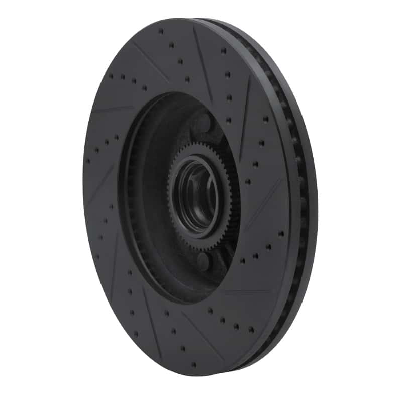 R1 Concepts — R1 04-06 Ford E-150 Club Wagon Front Left Drilled & Slotted Black Brake Rotor
R1 Brake Rotor Drill - view 4