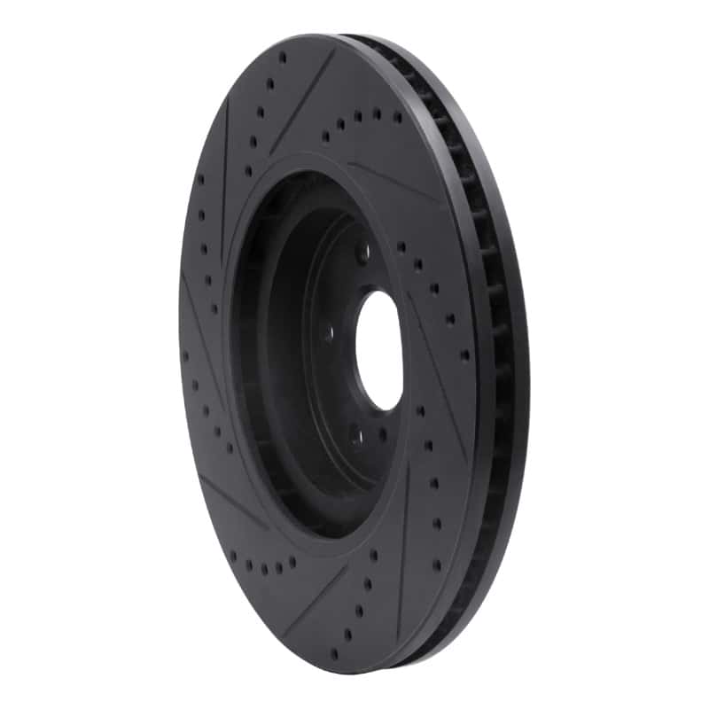 R1 Concepts — R1 08-25 Infiniti Q50 Front Right Drilled & Slotted Black Brake Rotor
R1 Brake Rotor Drill - view 4