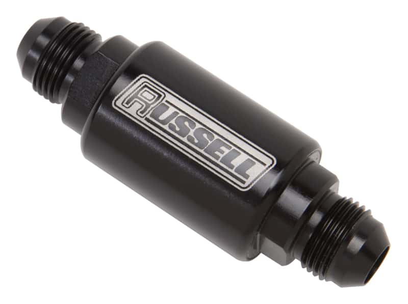 Russell — Russell Performance Black Anodized (3in Length 1-1/4in dia. -6 male inlet/outlet) - view 1