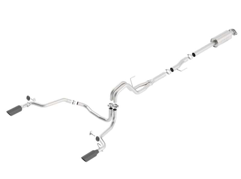 Borla — Borla 15-16 Ford F150 3.5L EcoBoost Ext. Cab Black Chrome CB Exhaust ATAK Single Split Rear Exit
Cat-Back System - view 1