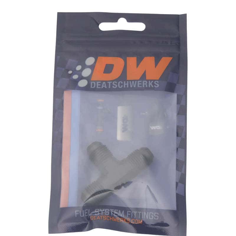 DeatschWerks — DeatschWerks 6AN Male Flare to 6AN Male Flare to 6AN Male Flare Tee Fitting - Anodized Matte Black
Lines & Fittings - view 2