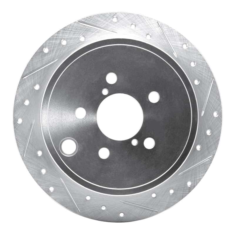 R1 Concepts — R1 08-15 Subaru WRX Rear Right Drilled & Slotted Silver Brake Rotor
R1 Brake Rotor Drill - view 1