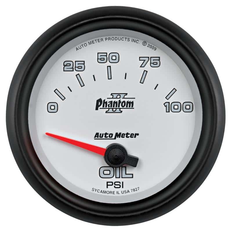 AutoMeter — Autometer Phantom II 2 5/8in 0-100 PSI Short Sweep Electronic Oil Pressure Gauge
2-5/8" OIL PRESS, 0- - view 2