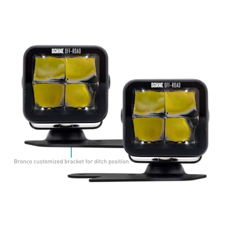 Borne Off-Road — Borne Off-Road 21+ Bronco Light Pods 2pc Ditch 3x3 Spot - view 9