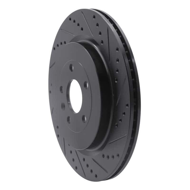 R1 Concepts — R1 13-19 Ford Flex Rear Right Drilled & Slotted Black Brake Rotor
R1 Brake Rotor Drill - view 2