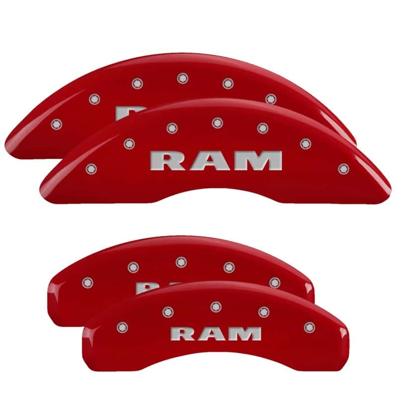 MGP — MGP 4 Caliper Covers Engraved Front & Rear 2019 Ram 1500 Red Finish Silver RAM Logo
Caliper Covers - view 1