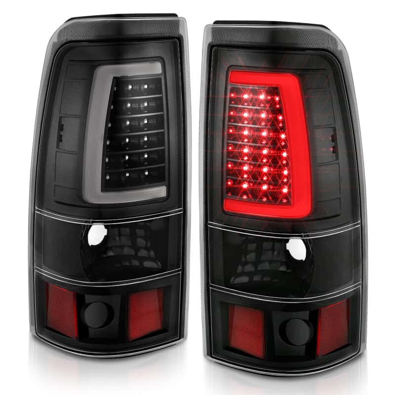 ANZO — ANZO 2003-2006 Chevy Silverado 1500 LED Taillights Plank Style Black w/Clear Lens - view 16