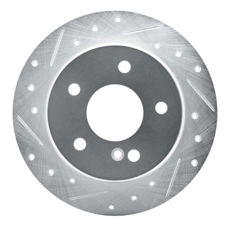 R1 Concepts — R1 94-98 Mercedes-Benz C220 Rear Left Drilled & Slotted Silver Brake Rotor
R1 Brake Rotor Drill - view 1