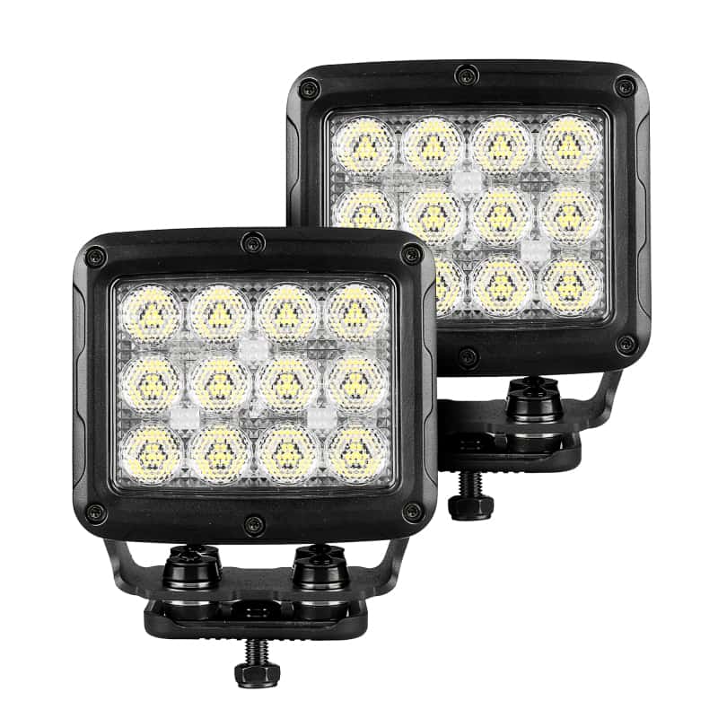 Go Rhino — Go Rhino Xplor Bright Series Rectangle SingleLED Spot Light Kit (Surface Mount) 5in. - Blk (Pair)
Bright- 5" Light Kit - view 1