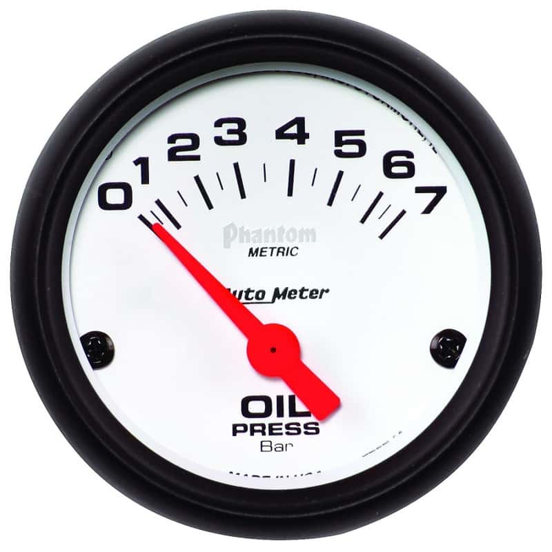 AutoMeter — Autometer Phantom 2-1/16in 0-7 BAR Electric Oil Pressure Gauge
2" OIL PRESS, 0-7 BA - view 4