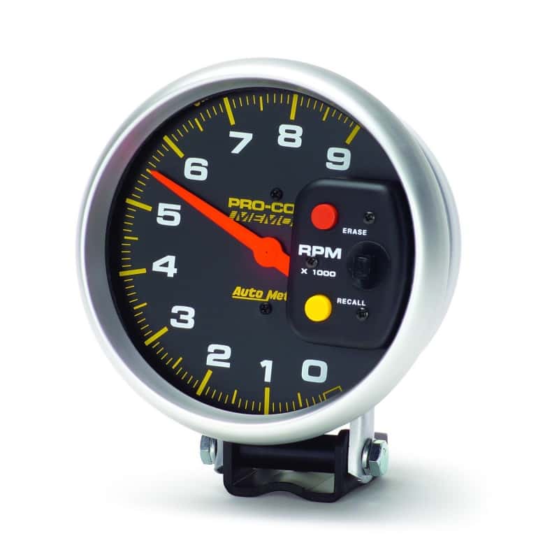 AutoMeter — Autometer Pro-Comp 5in / 0-9K RPM / Pedestal w/Peak Memory Tachometer
5" TACH, 9,000 RPM, - view 4