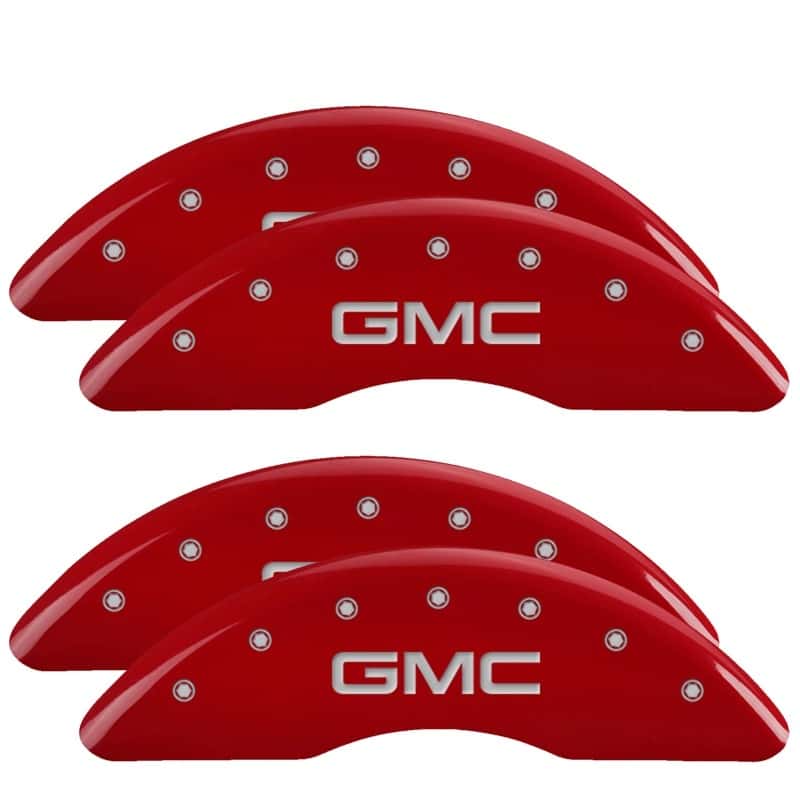 MGP — MGP 4 Caliper Covers Engraved Front & Rear GMC Red finish silver ch
Caliper Covers - view 1