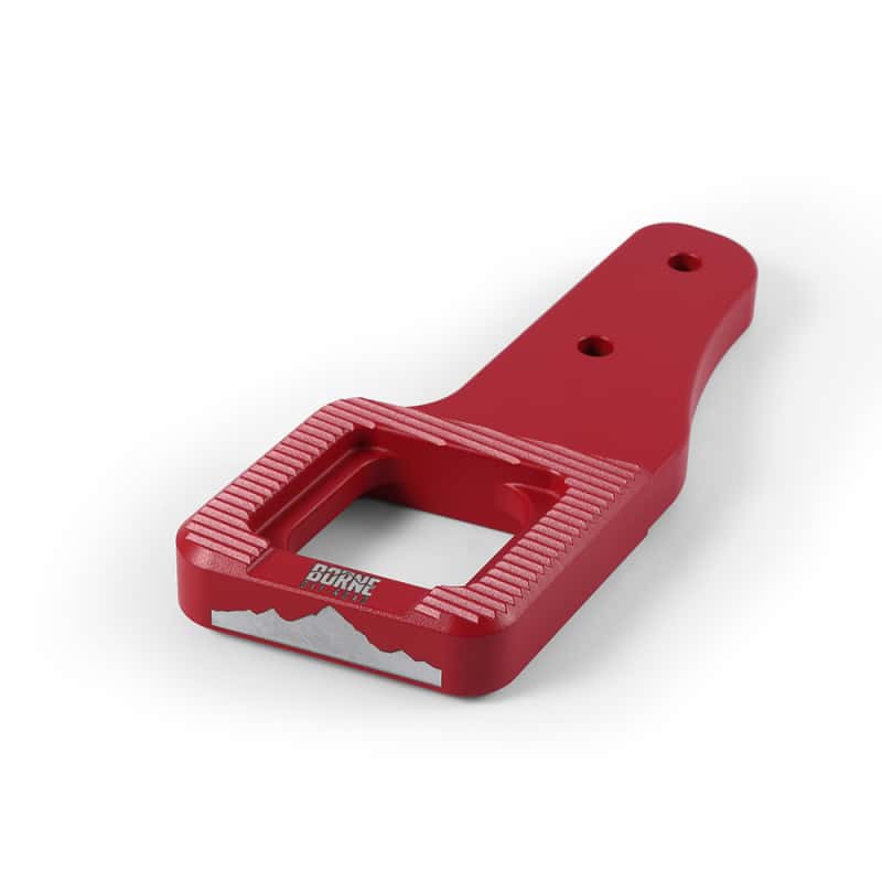 Borne Off-Road — Borne Off-Road 2017+ Ford Raptor / 2009+ Ford F150 Borne Off-Road Billet Tow Hooks - Red - view 4