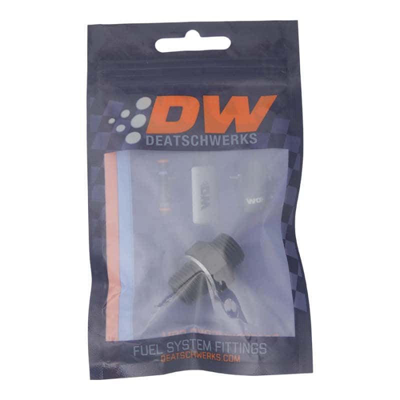 DeatschWerks — DeatschWerks 6AN ORB Male to M14 X 1.5 Metric Male (Incl O-Ring and Washer) - Anodized Matte Black
Lines & Fittings - view 2