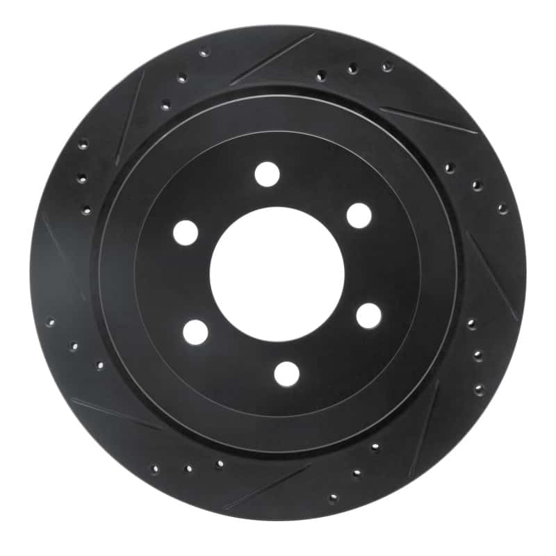 R1 Concepts — R1 07-17 Ford Expedition Rear Left Drilled & Slotted Black Brake Rotor
R1 Brake Rotor Drill - view 1