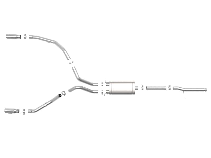 aFe — aFe Apollo GT Series 3 IN 409 SS Cat-Back Exhaust System w/ Polish Tip GM Sierra 1500 09-18
Cat-Back Exhaust - view 3