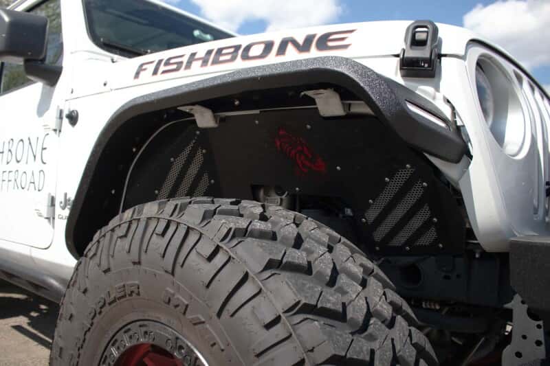 Fishbone Offroad — Fishbone Offroad 2018+ Jeep Wrangler JL/JLU/2020+ Gladiator JT Steel Front Fender Flares - Black - view 14