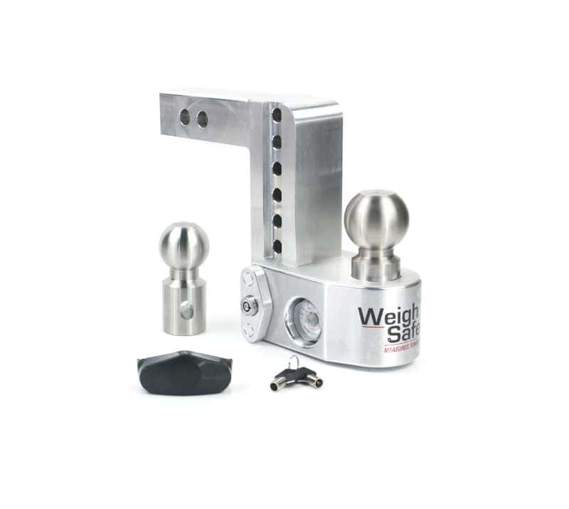 Weigh Safe — Weigh Safe 6in Drop Hitch w/Built-in Scale & 2in Shank (10K/12.5K GTWR) - Aluminum - view 1