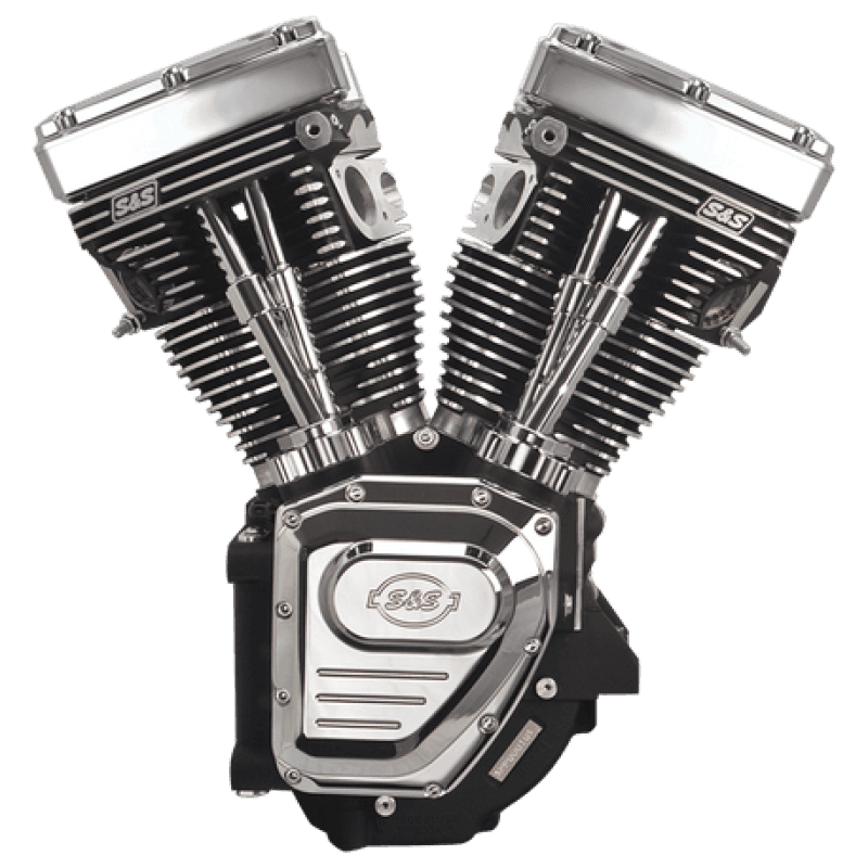 S&S Cycle — S&S Cycle 99-06 BT T124LC Long Block Engine w/ 585 Cam - Wrinkle Black - view 2