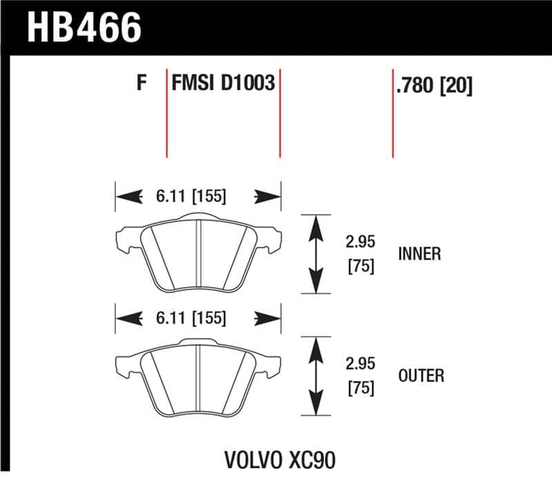 Hawk Performance — Hawk LTS Street Brake Pads
Disc Brake Pad - view 1