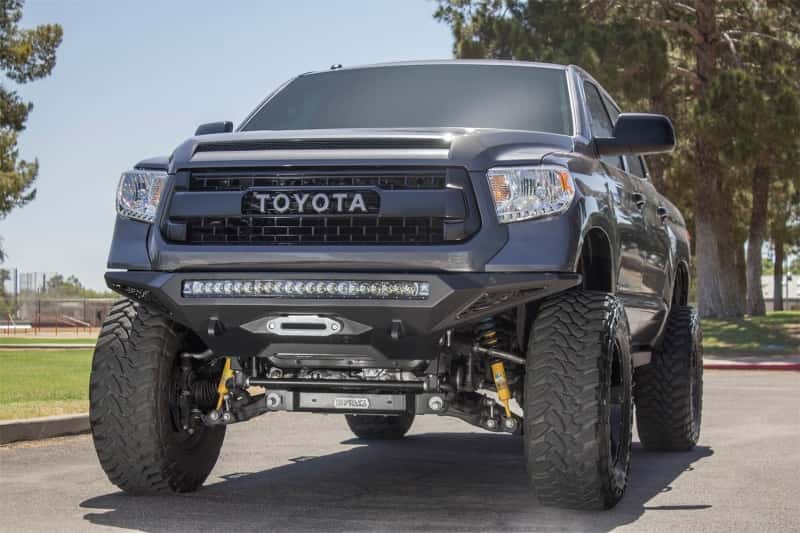 Addictive Desert Designs — Addictive Desert Designs 2014+ Toyota Tundra Stealth Fighter Front Bumper w/Winch Mount & Sensors
Bumper- Front
Bumpers - view 1