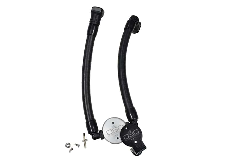 J&L — J&L 07-14 Ford Mustang GT500 Oil Separator 3.0 Passenger Side (Remote Mount) - Clear Anodized
Oil Separator - view 1