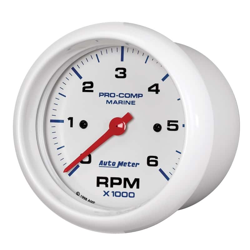 AutoMeter — Autometer Marine White Ultra-Lite Gauge 3-3/8in Tachometer 6K RPM
3.4" TACH 6KRPM MW - view 5