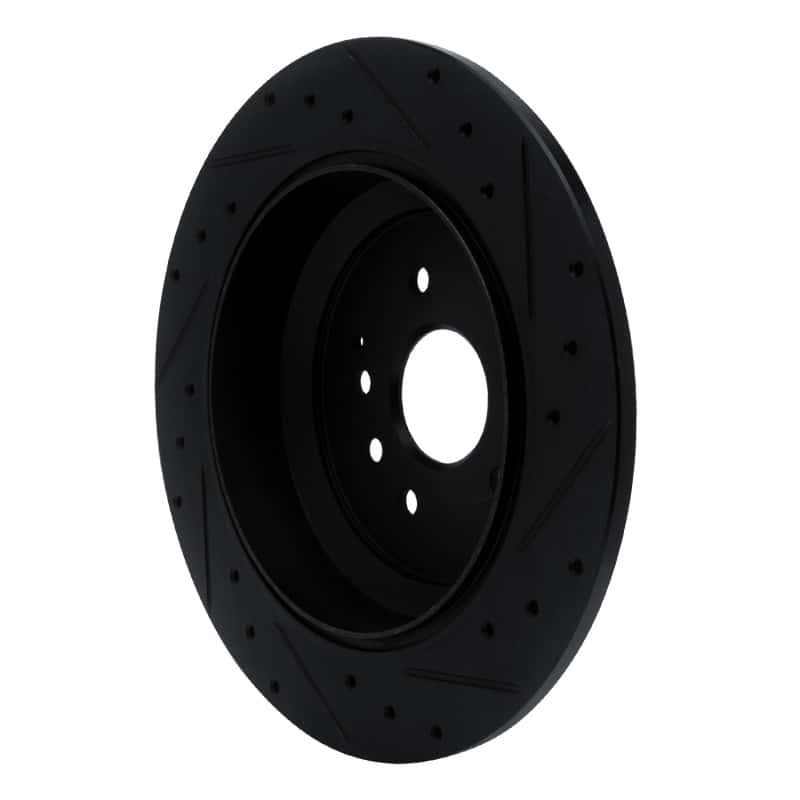 R1 Concepts — R1 14-16 Acura MDX Rear Left Drilled & Slotted Black Brake Rotor
R1 Brake Rotor Drill - view 4