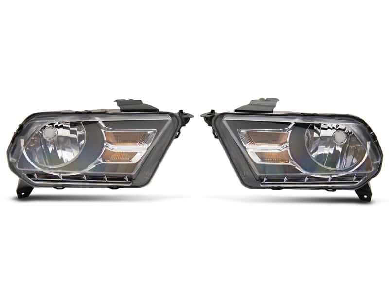 Raxiom — Raxiom 10-12 Ford Mustang Axial Series OEM Style Rep Headlights- Chrome Housing (Clear Lens)
Headlights - view 1