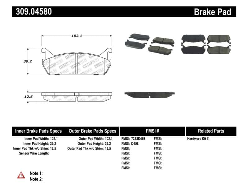 Stoptech — StopTech Performance 90-93 Mazda Miata Rear Brake Pads D525
Sprt Brk Pad W/Hdwr - view 8