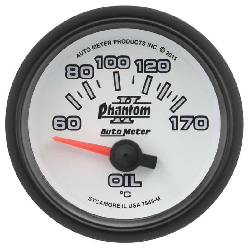 AutoMeter — Autometer Phantom II Gauge Oil Temp 2 1/16in 60-170f Electric Phantom II
2-1/16" OIL TEMP, 60 - view 1