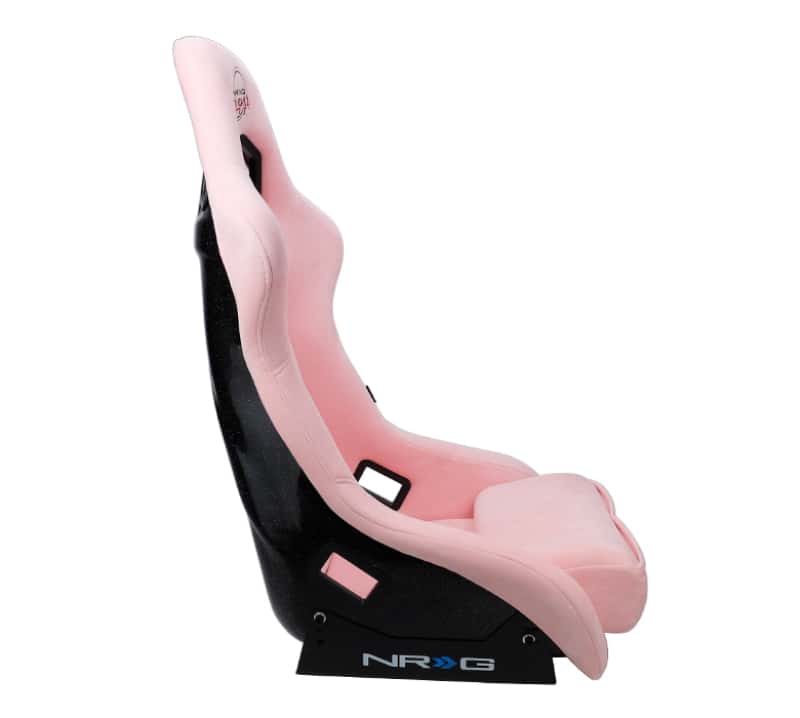 NRG — NRG FRP Bucket Seat PRISMA Edition W/ pearlized Back Pink Alcantara - Large - view 3