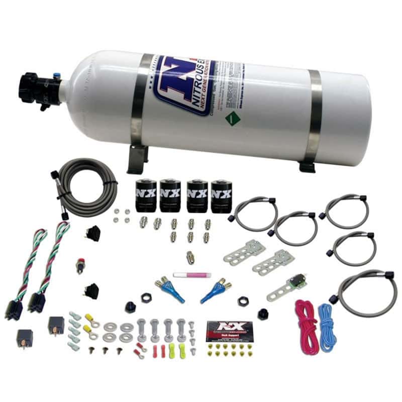 Nitrous Express — Nitrous Express Ford EFI Dual Stage Nitrous Kit (50-150HP x 2) w/15lb Bottle
Injection System Kit
N2OSys - view 1