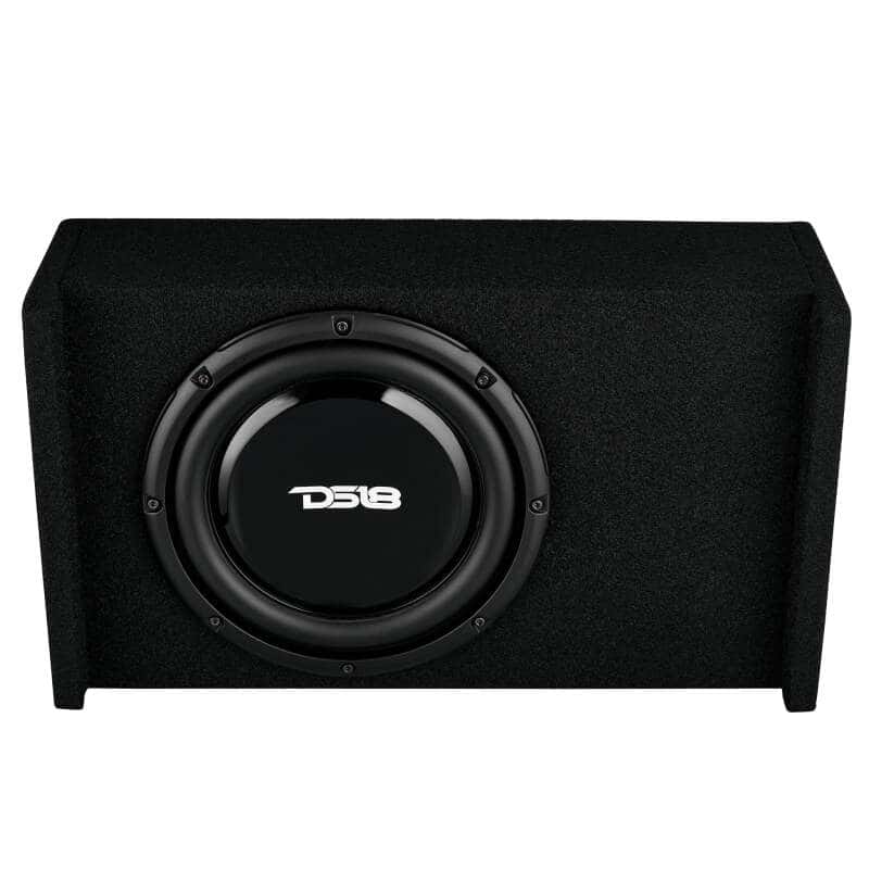 DS18 — DS18 Single 10in Shallow Subwoofer and Enclosure 300 Watts RMS Downfiring Sealed Black Carpet - view 5