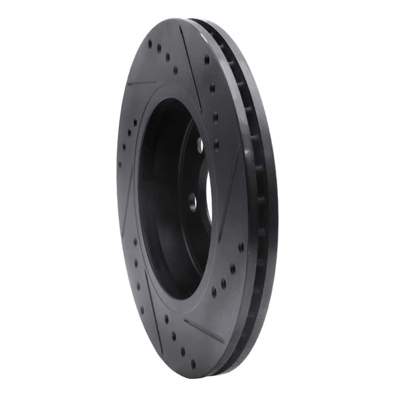R1 Concepts — R1 02-08 Mini Cooper (Excl Clubman) Front Left Drilled & Slotted Black Brake Rotor
R1 Brake Rotor Drill - view 4