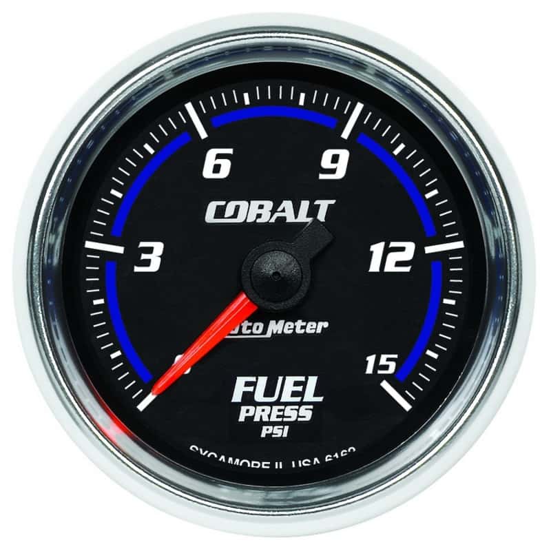 AutoMeter — Autometer Cobalt 52mm 15 PSI Electronic Fuel Pressure Gauge
GA 2" FUELP 15psi CB - view 1