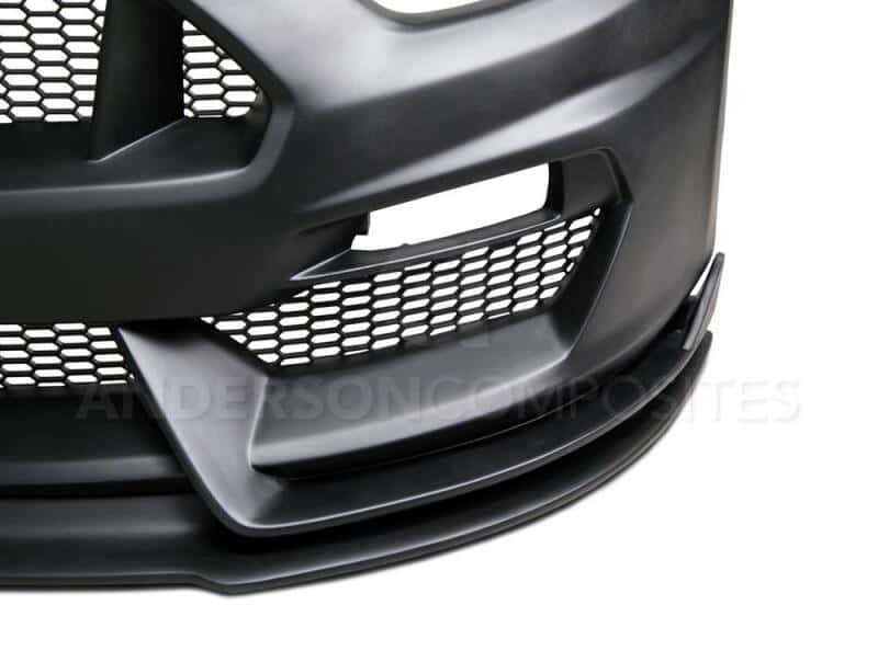 Anderson Composites — Anderson Composites 15-16 Ford Mustang GT350 Style Fiberglass Front Bumper w/ Front Lip - view 4