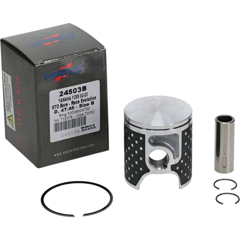Vertex Pistons — Vertex Piston 02-24 Yamaha YZ 85 85cc Cast Race Evolution Piston Kit - view 2