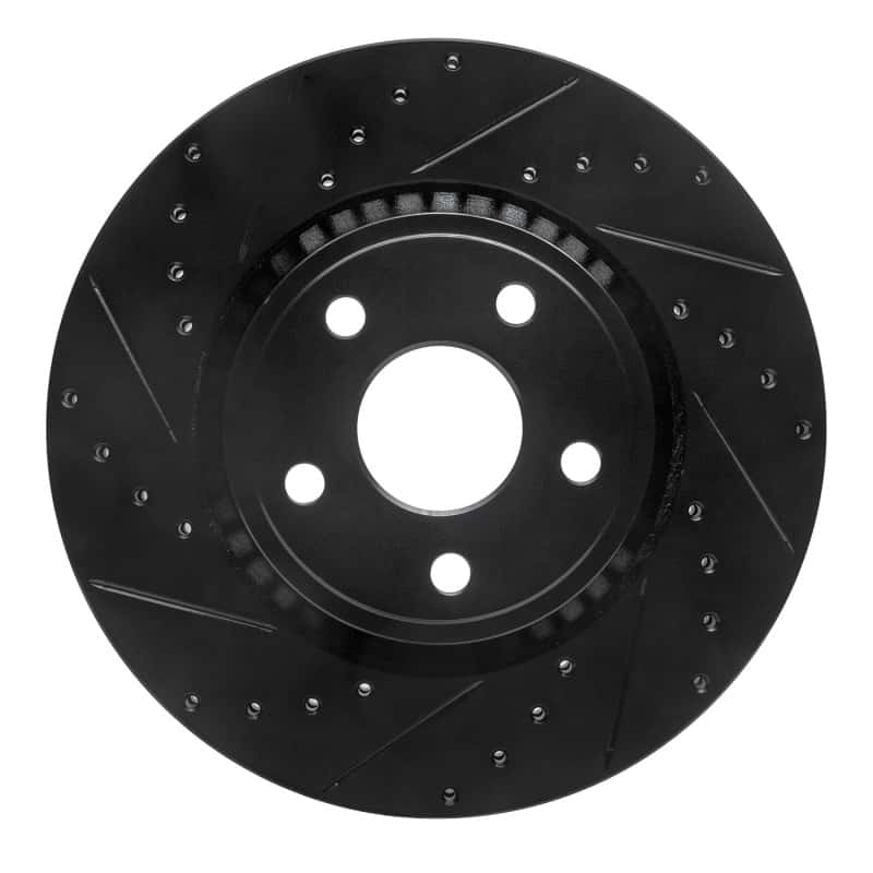 R1 Concepts — R1 11-25 Dodge Durango Front Left Drilled & Slotted Black Brake Rotor
R1 Brake Rotor Drill - view 1