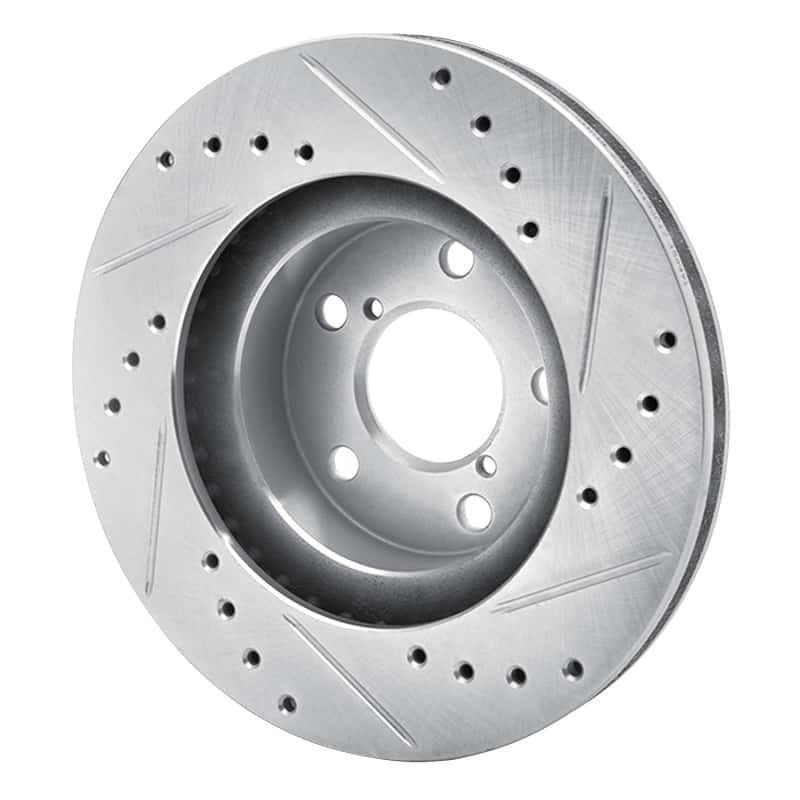 R1 Concepts — R1 90-01 Subaru Impreza Front Left Drilled & Slotted Silver Brake Rotor
R1 Brake Rotor Drill - view 4